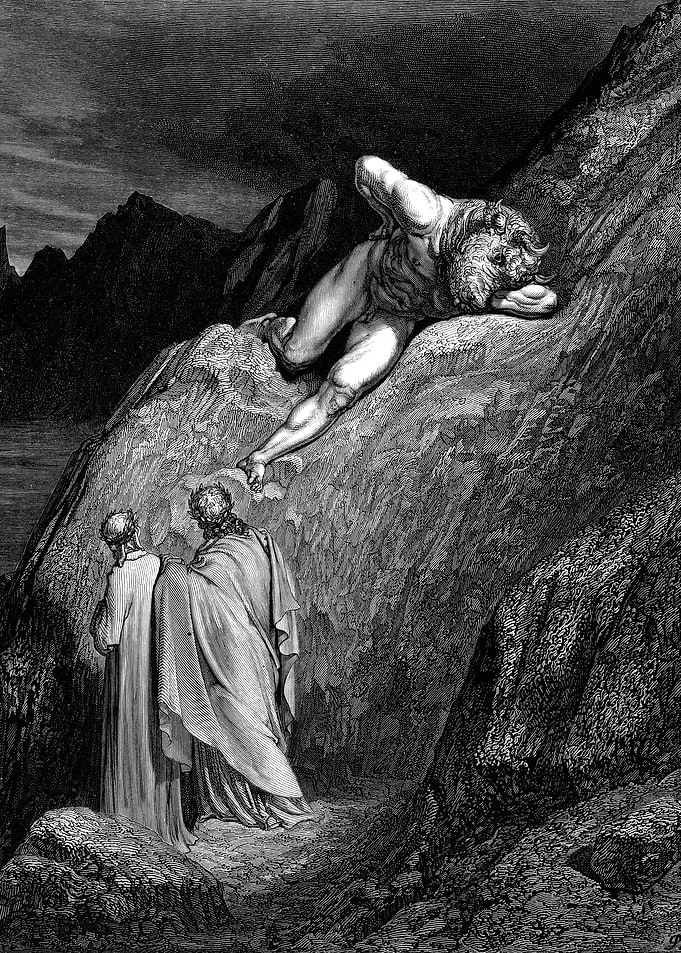 Divine Comedy: Dante and Virgil encounter