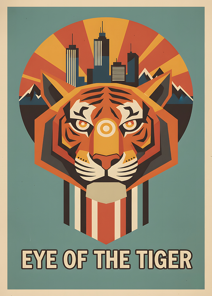 Eye of the Tiger Geometric Poster
