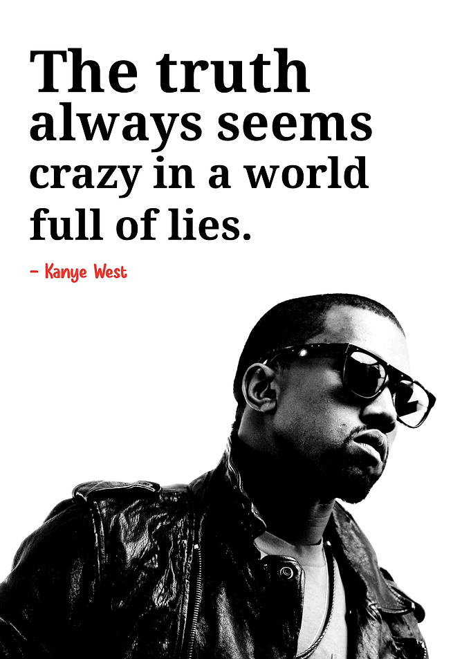 Kanye West Quote Portrait