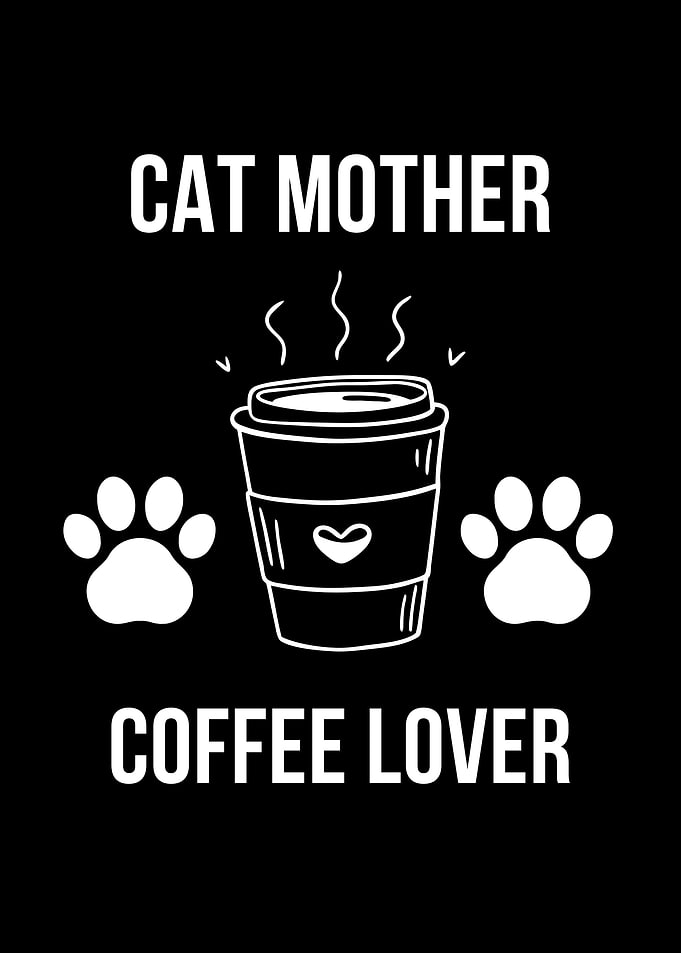 Cat Mother Coffee Lover Graphic