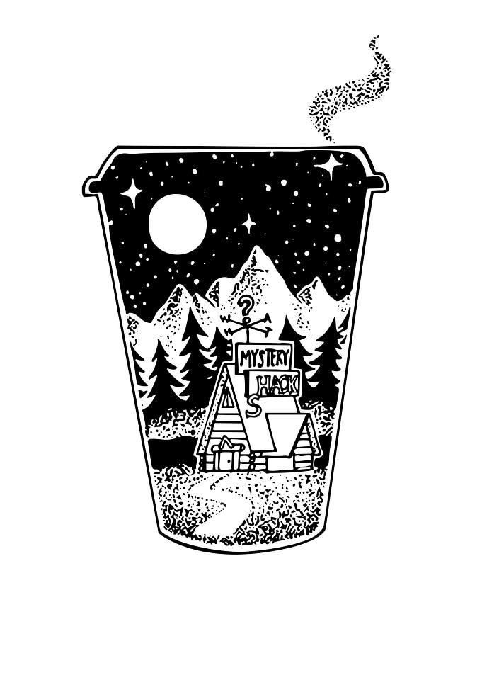 Mystery Shack Coffee Cup Art
