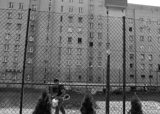 Black and White Urban Landscape
