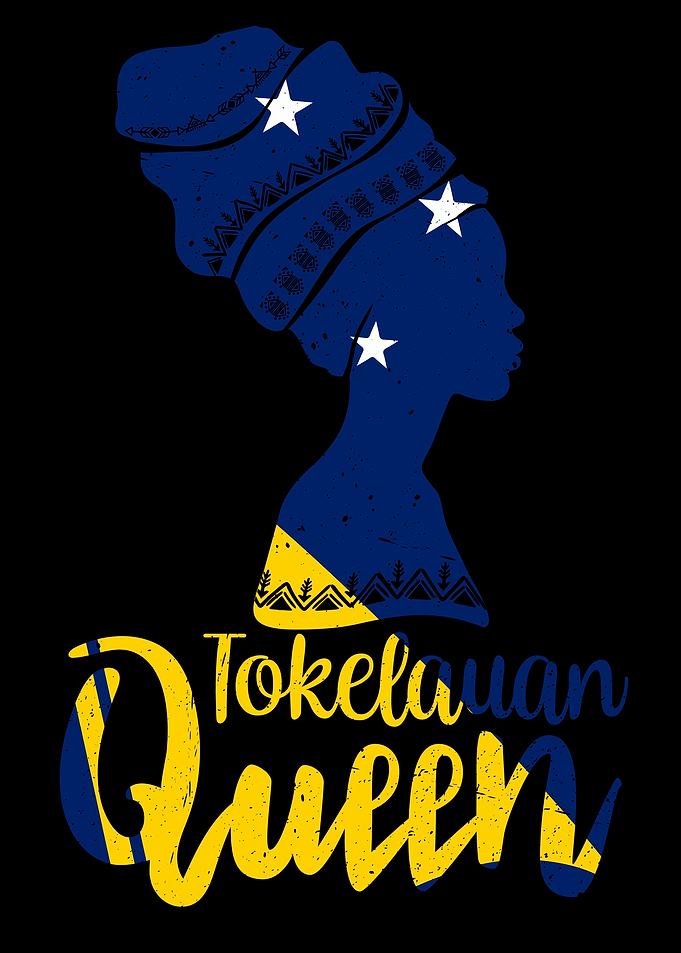 Tokelauan Queen Tokelau Flag Afro Roots