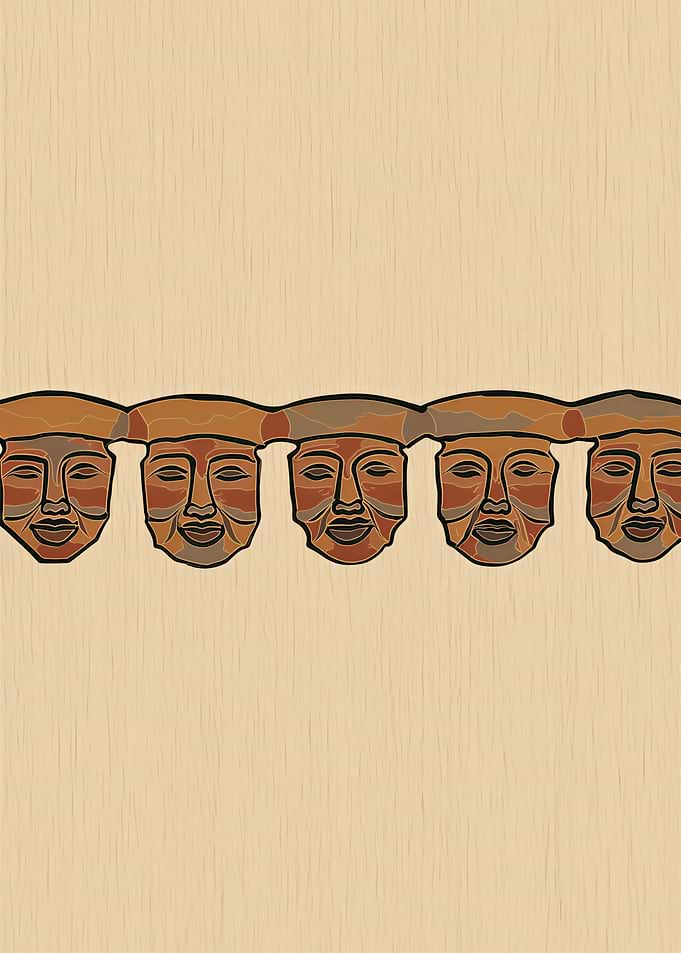 African Masks Border
