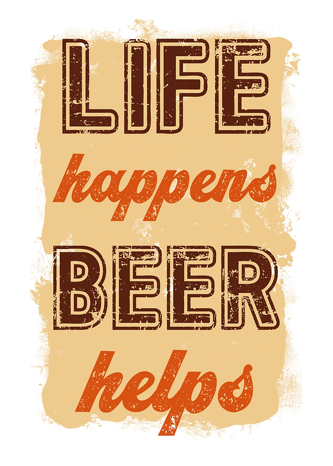 Retro Beer Wall Art. Vintage Funny Bar Decor