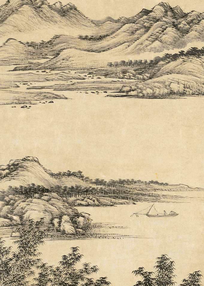 Chinese Mountains Landscape Painting Wang Hui
