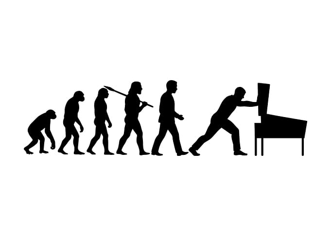 Evolution of Man to Pinball Player