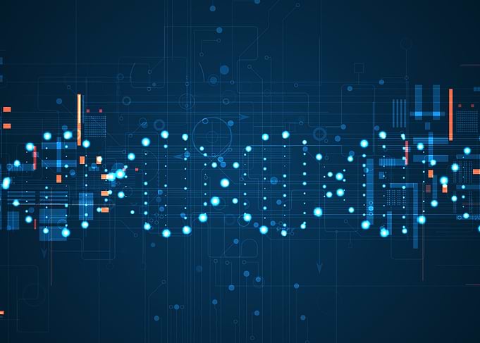 Abstract DNA Technology Circuit Board Design