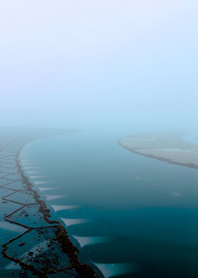 Misty River Landscape