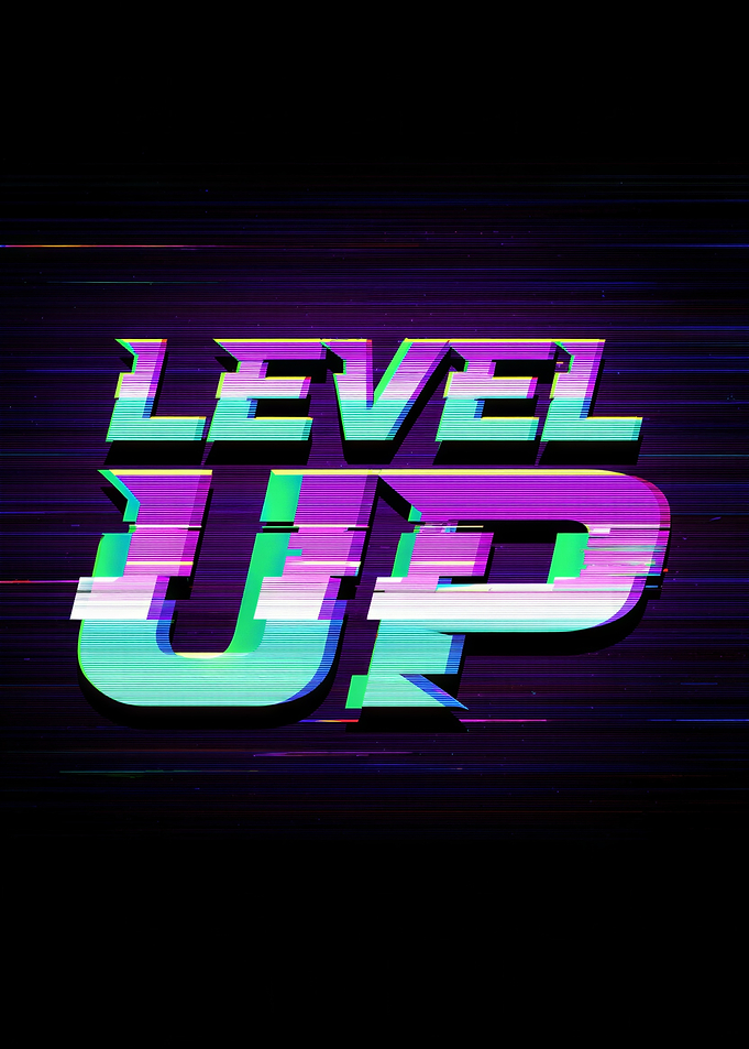 Level Up Glitch Text Effect