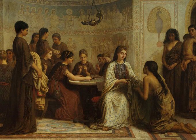 Classical Era Women's Gathering Painting