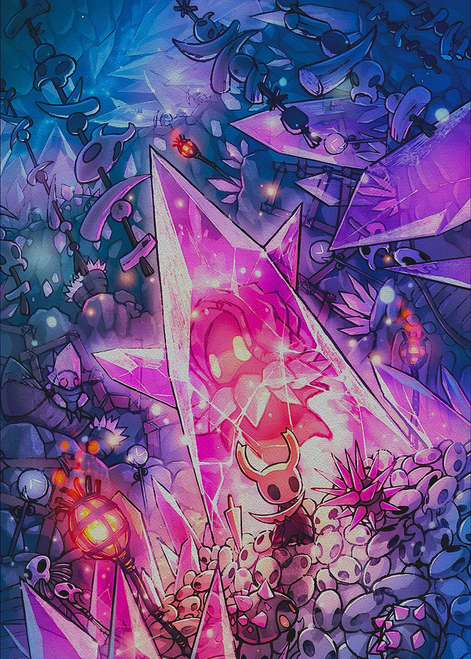 Hollow Knight Crystal Peak Digital Art