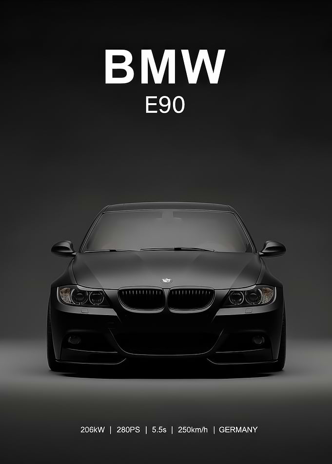 BMW E90 Black Car
