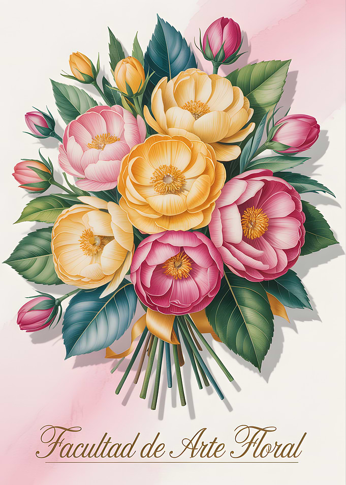 Floral Bouquet with 'Facultad de Arte Floral'