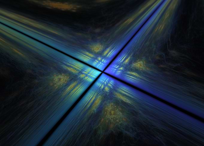 Blue Metallic Cross