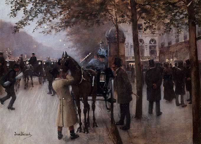 Parisian Street Scene Painting by Béraud