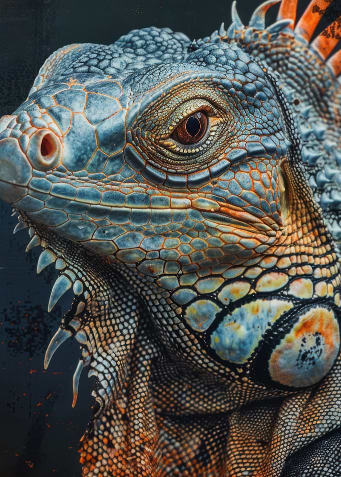 Detailed Iguana Portrait