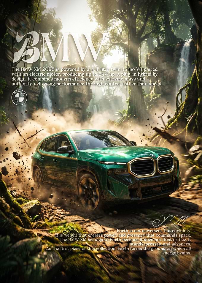 BMW XM 2025 in Jungle Setting