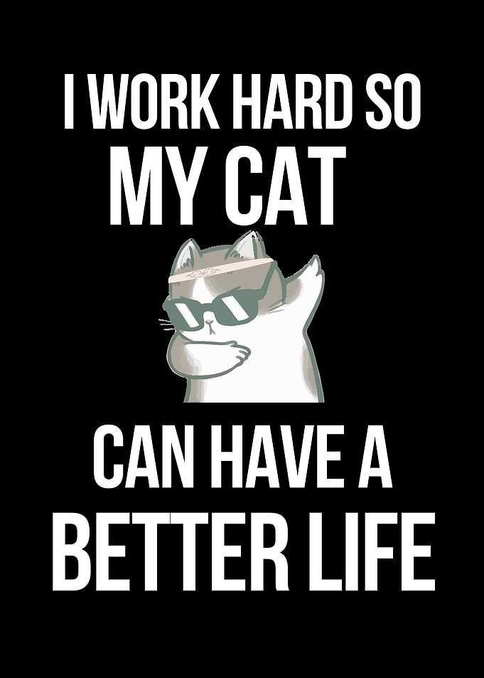 I Work Hard So My Cat