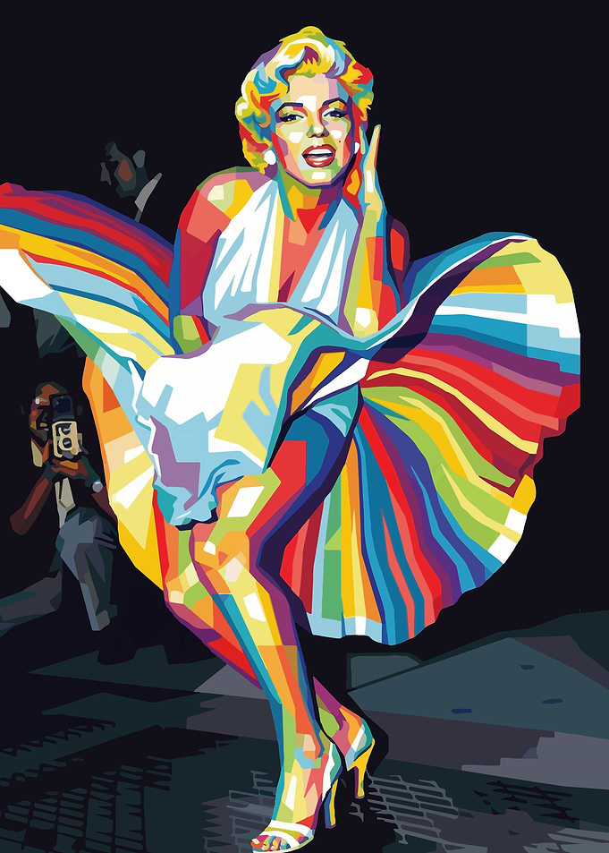 Marilyn Monroe Colorful Pop Art