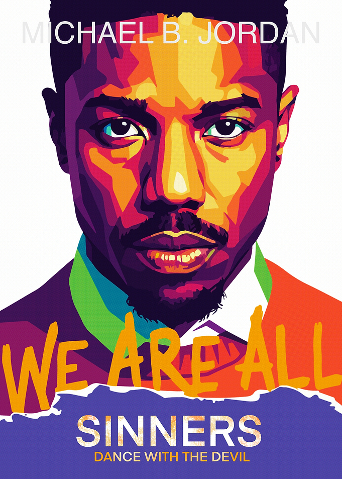 Michael B. Jordan Art - We Are All Sinners