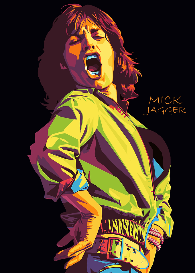 Mick Jagger Pop Art Portrait