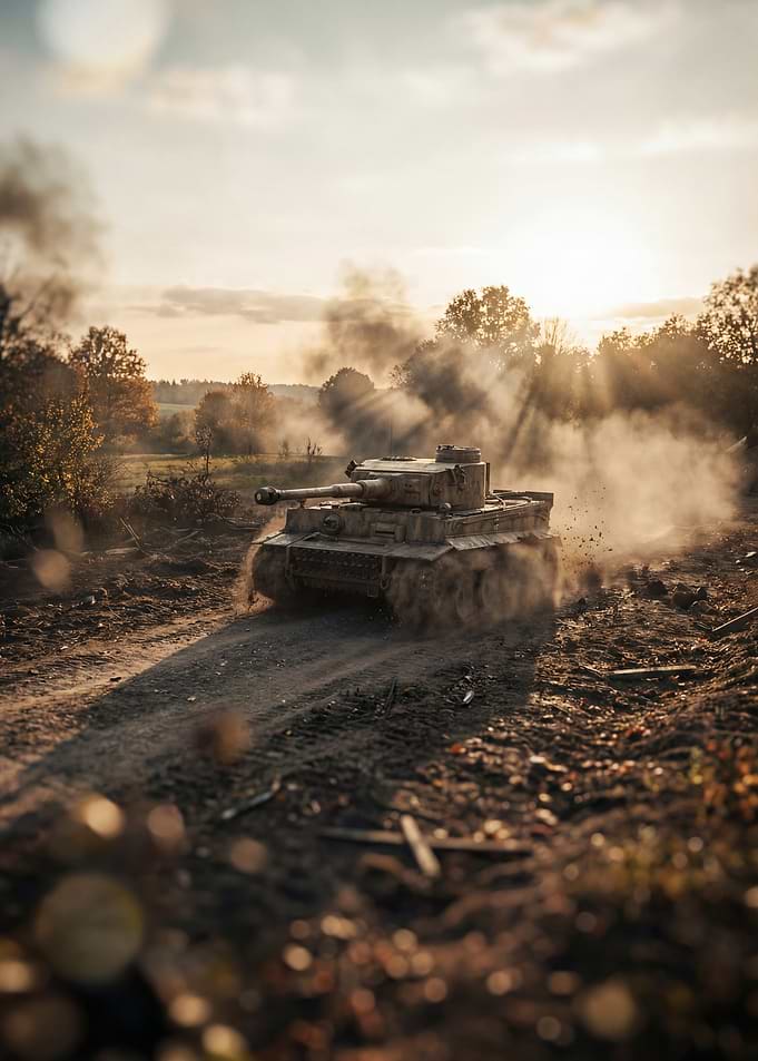 Tiger I Tank in Action