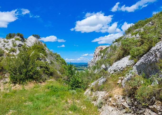 Photography of Rocky Hills Landscape with Blue Sky in Provence in France