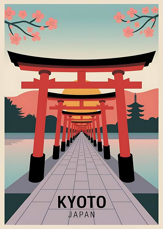 Kyoto Japan Travel Poster