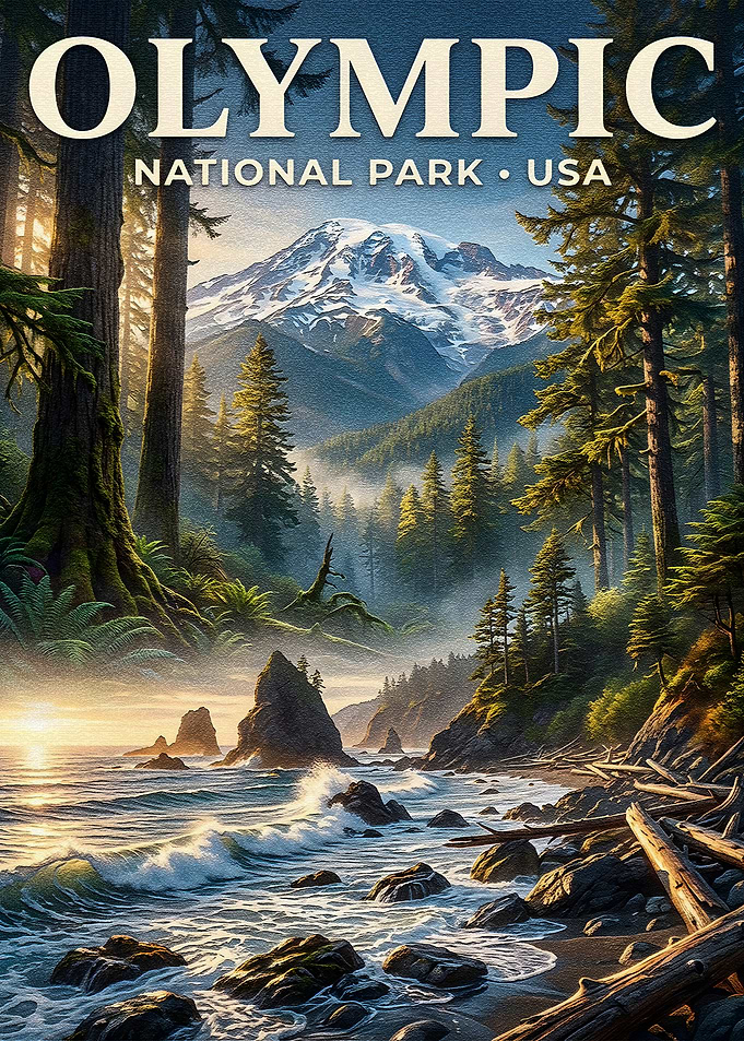 Olympic National Park Landscape Art