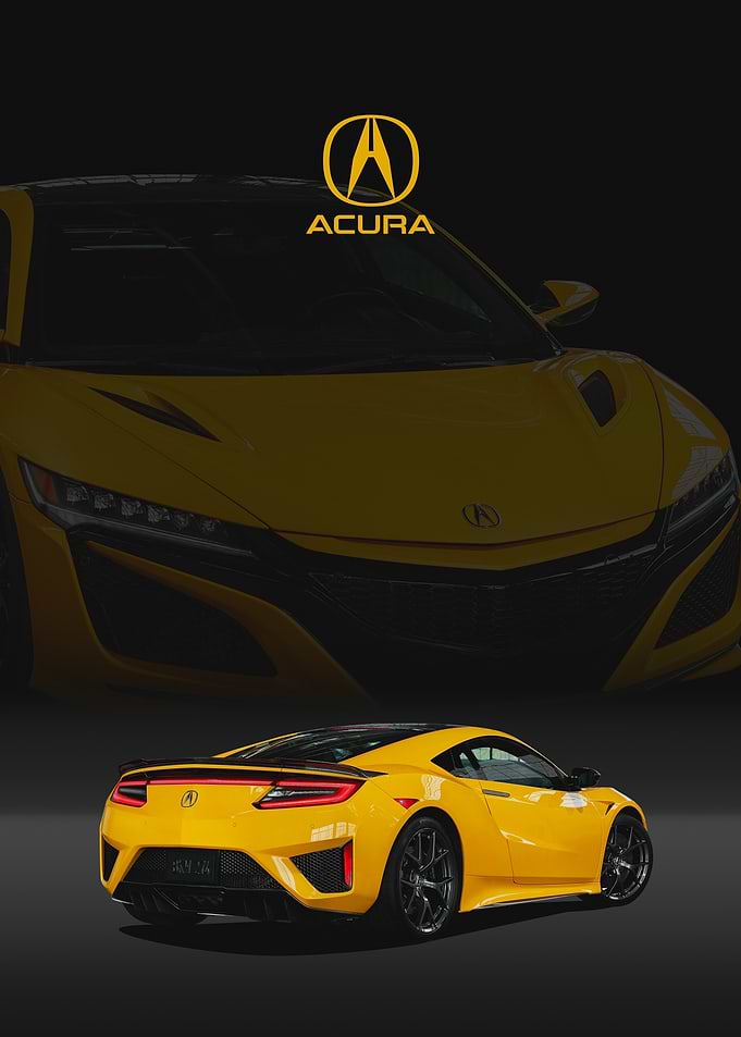 Yellow Acura NSX Car