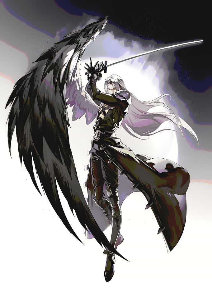 Sephiroth with Wing and Sword