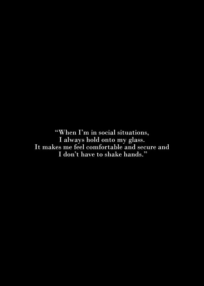 Social Anxiety Quote on Black
