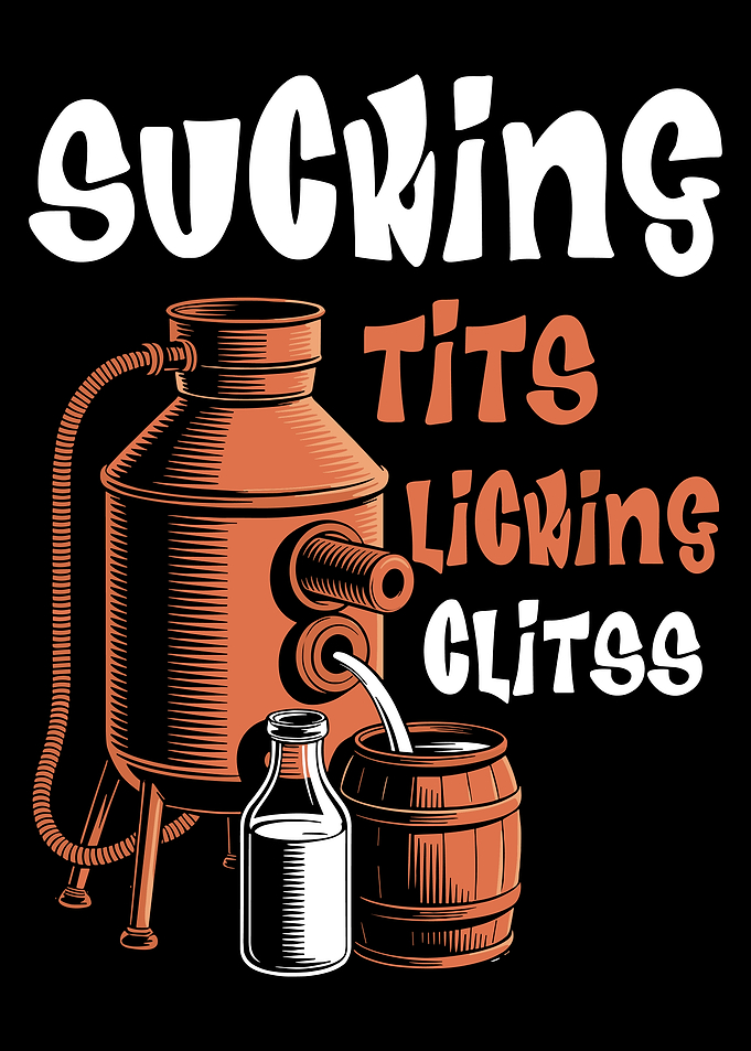 Sucking Tits Licking Clits Poster, Vintage Style Illustration Print, Bold Adult Wall Art