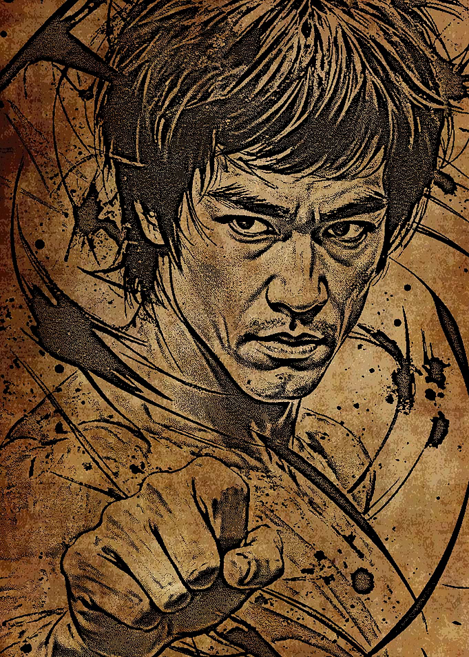 Bruce Lee Portrait - Martial Arts Legend