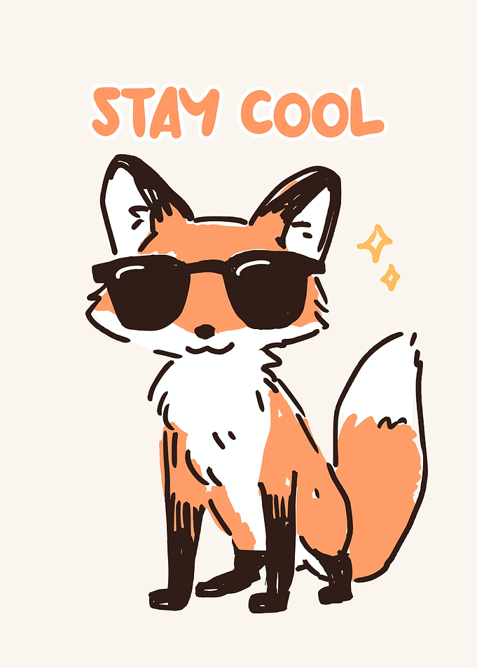 Cool Fox with Sunglasses Illustration
