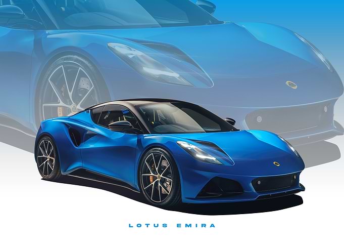 Blue Lotus Emira Sports Car