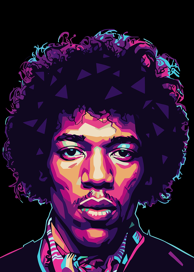 Jimi Hendrix Pop Art Portrait