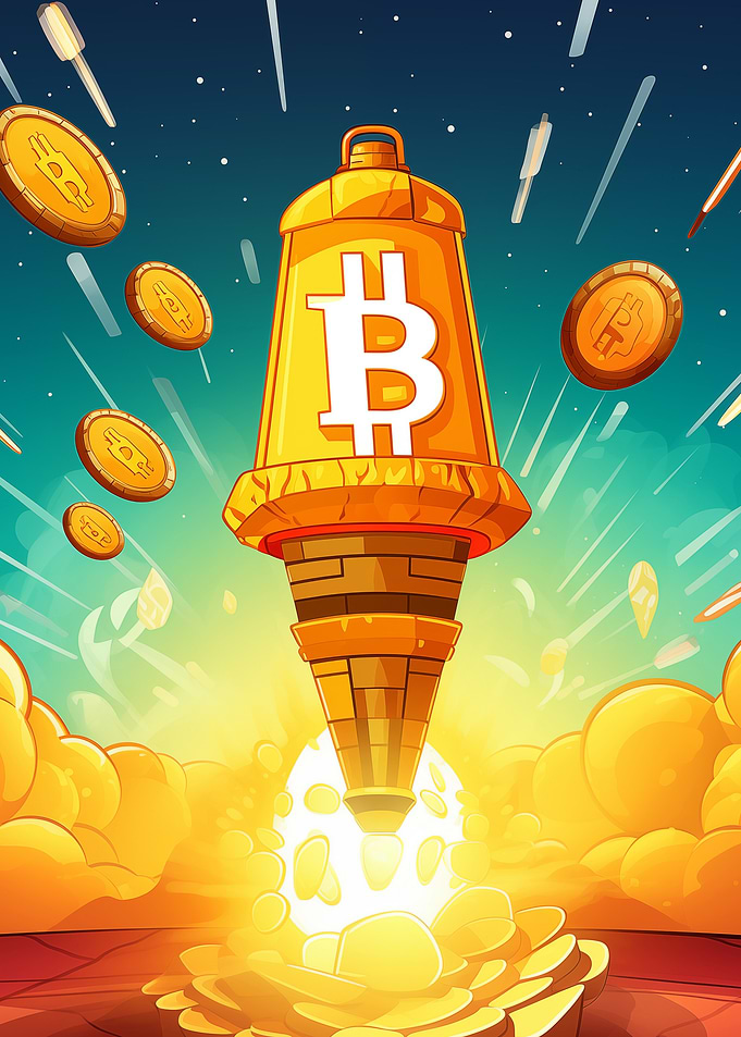 Bitcoin Rocket Launching