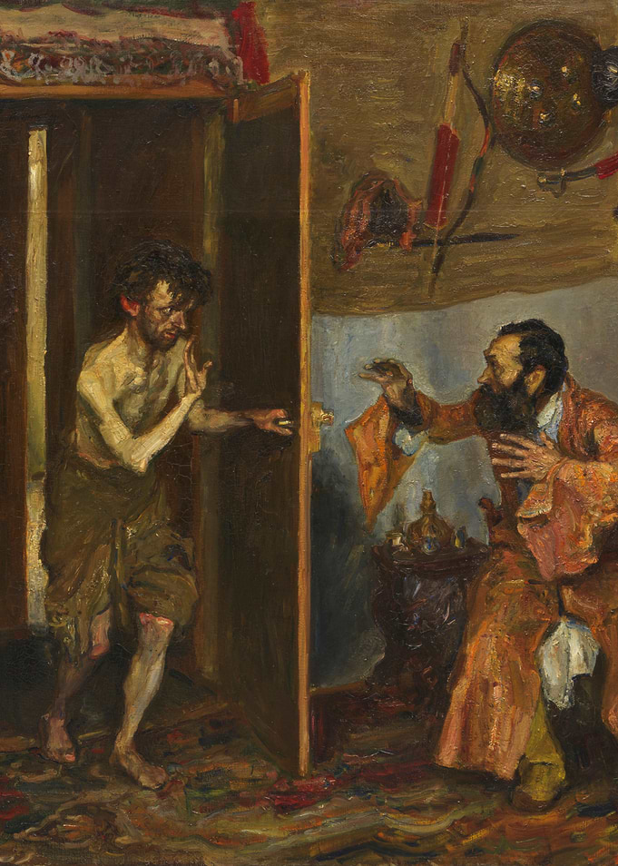 Intrusion Painting: Man Entering Room