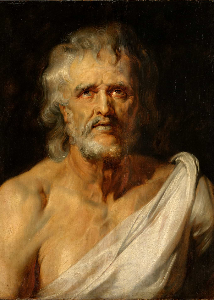 Old Man Portrait with White Cloth
