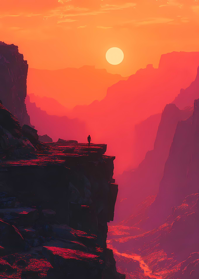 Sunset Canyon Silhouette