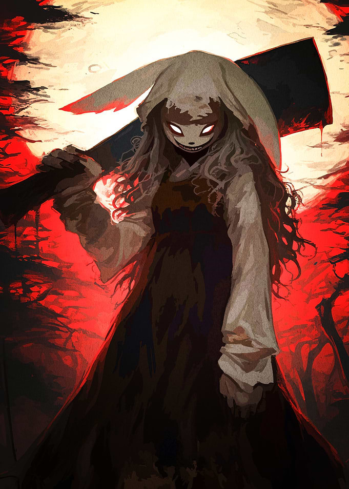 Creepy Bunny with Axe