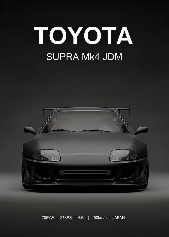 black Toyota Supra MK4 JDM