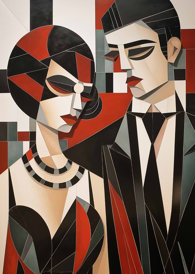 Couple Portrait Cubism art