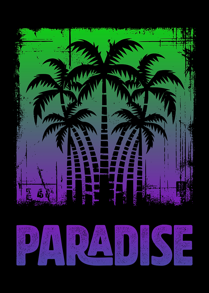 Paradise Palm Trees Graphic Design