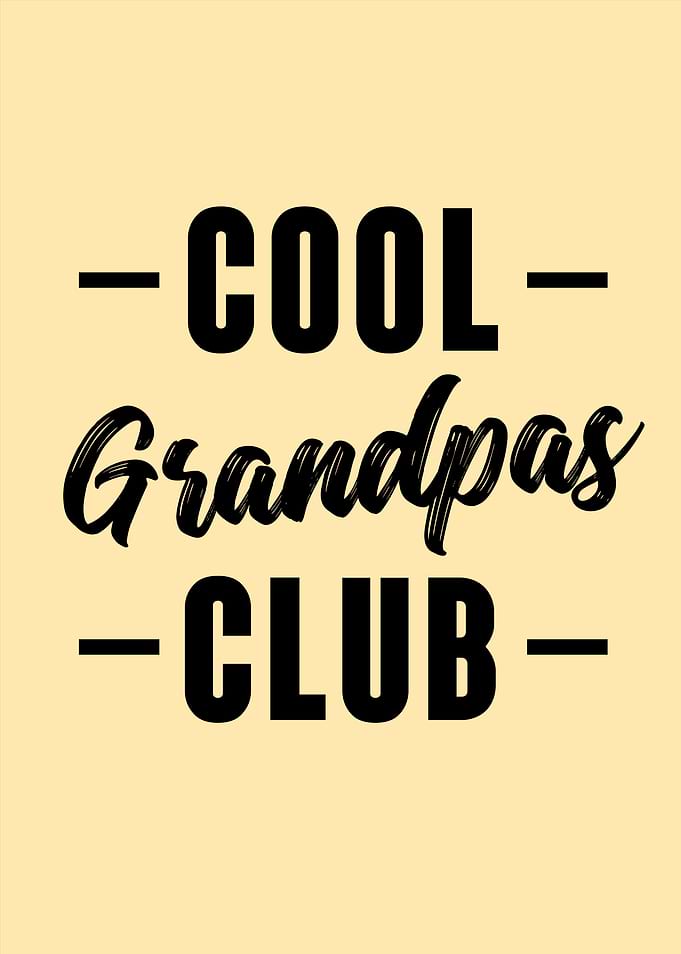 Cool Grandpas Club Text Art