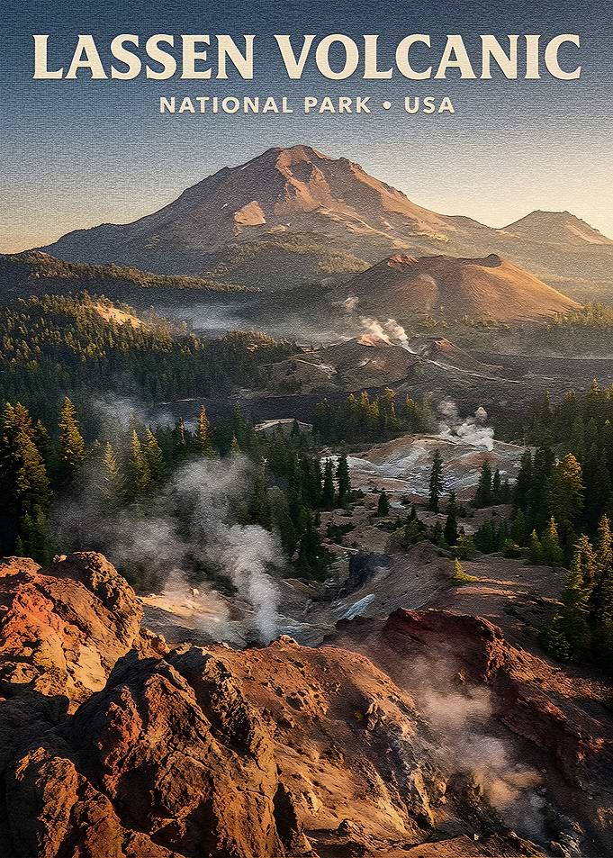 Lassen Volcanic National Park Poster