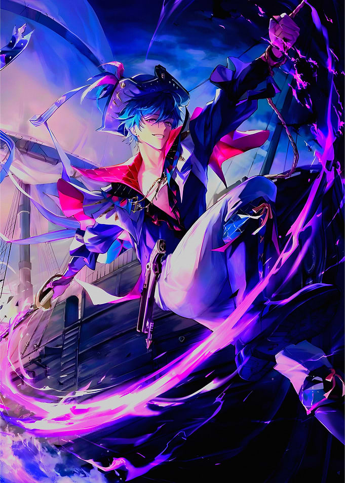Anime Pirate Character with Sword