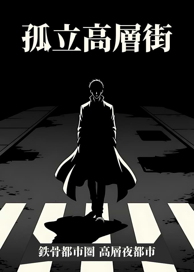 Silhouette in a Dark Cityscape